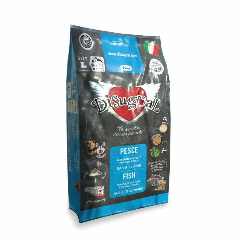 Disugual Large Pesce 12 kg - Mangime Secco per Cane