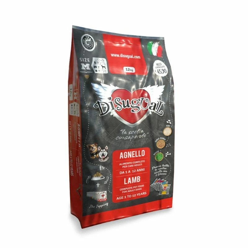 Disugual Medium Agnello 12 kg - Mangime Secco per Cani