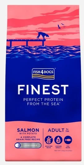 FISH4DOGS Finest Adult Salmone/Patate (Large Kibble) KG 6