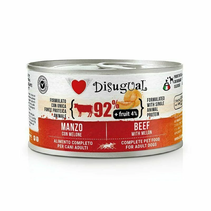 Disugual Fruit Manzo/Melone 150g - Alimentazione Umida per Cani