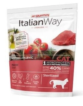 Giuntini Italian Way Cat Sterilized Hypo Manzo 1,5 kg - Crocchette per gatti sterilizzati