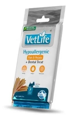 Vet Life Dog Treats Hypo Pesce/Patate Mini 60g - Farmina