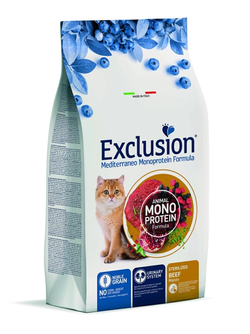 Exclusion Medit Noble Cat Sterilized Manzo - Dorado