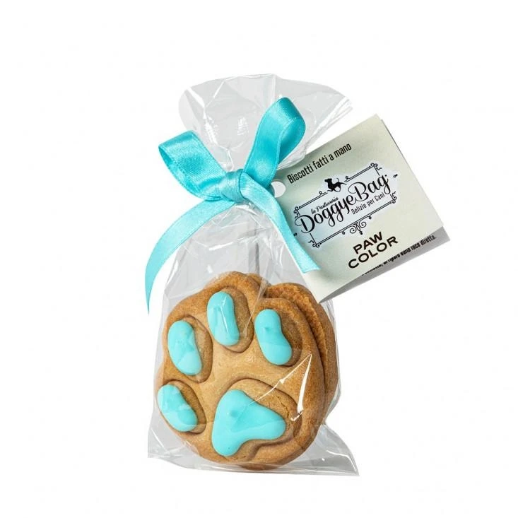 Doggyebag Paw Color Azzurro - Snack per Cani 45g