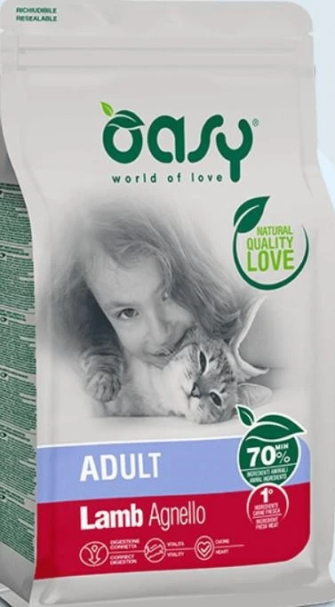 Oasy Cat Agnello 300g - Mangime Secco per Gatti