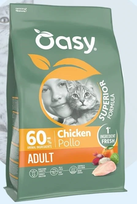Oasy Cat Superior Pollo 300g - Mangime Secco per Gatti