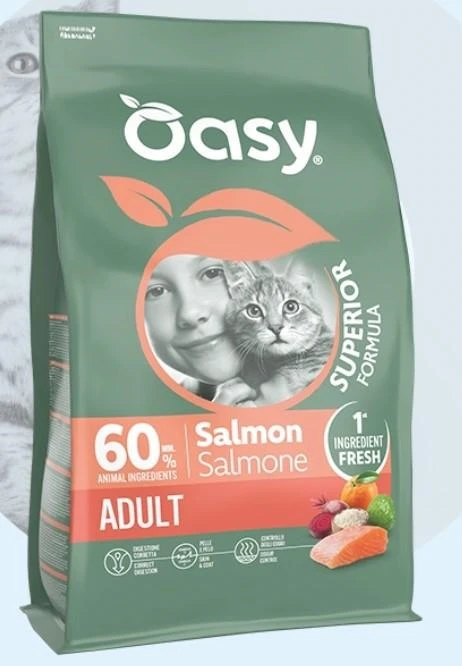 Oasy Cat Superior Salmone 300g - Mangime Secco per Gatti