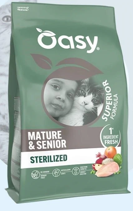 Oasy Cat Superior Mature & Senior Sterilized Pollo 300g