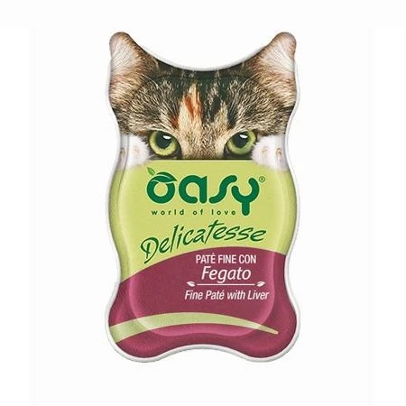 Oasy Cat Delicatesse Paté Fegato - Confezione da 18 x 85g
