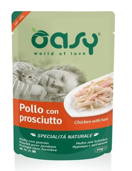 OASY Cat Buste Pollo/Prosciutto 24 x Gr 70