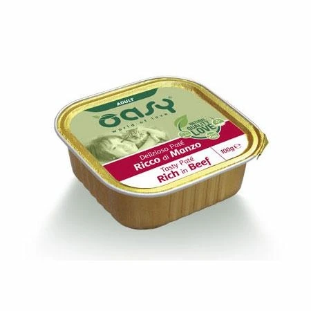 OASY Cat Patè Delizioso Manzo 16 x Gr 100