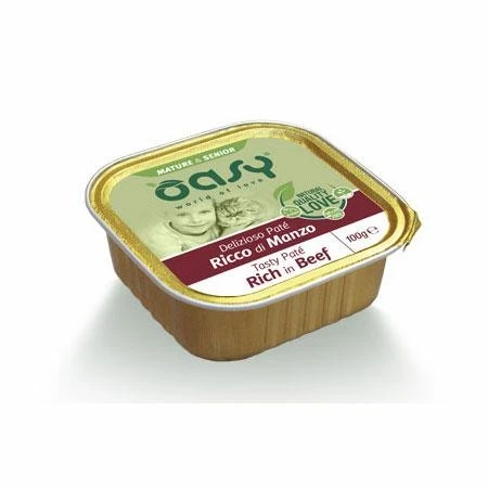 Oasy Cat Patè Delizioso Mature Manzo 16 x 100g