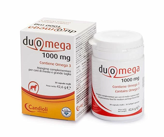 Duomega Cani 1000 mg 30 Perle Candioli per Cani >14 kg