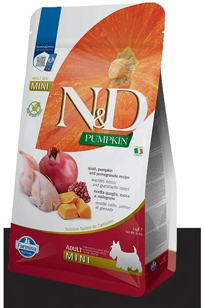 ND Dog Pumpkin Mini Quaglia/Melogano 2,5 kg - Farmina