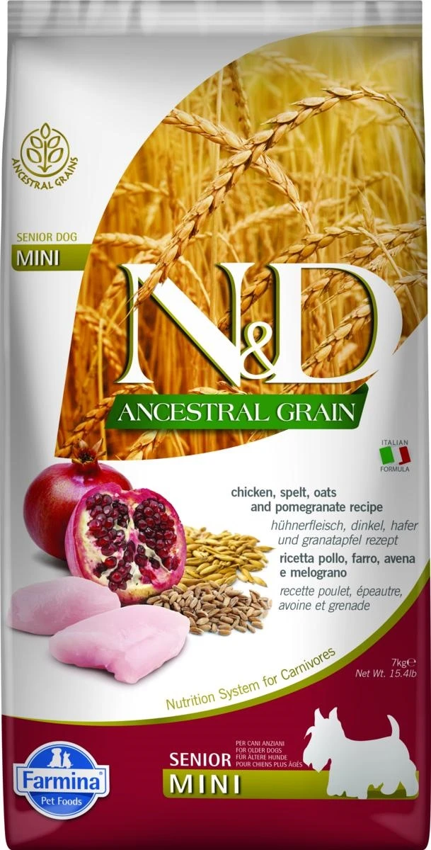 ND Dog Ancestral Mini Senior Pollo/Melogrono 2,5 kg - Farmina