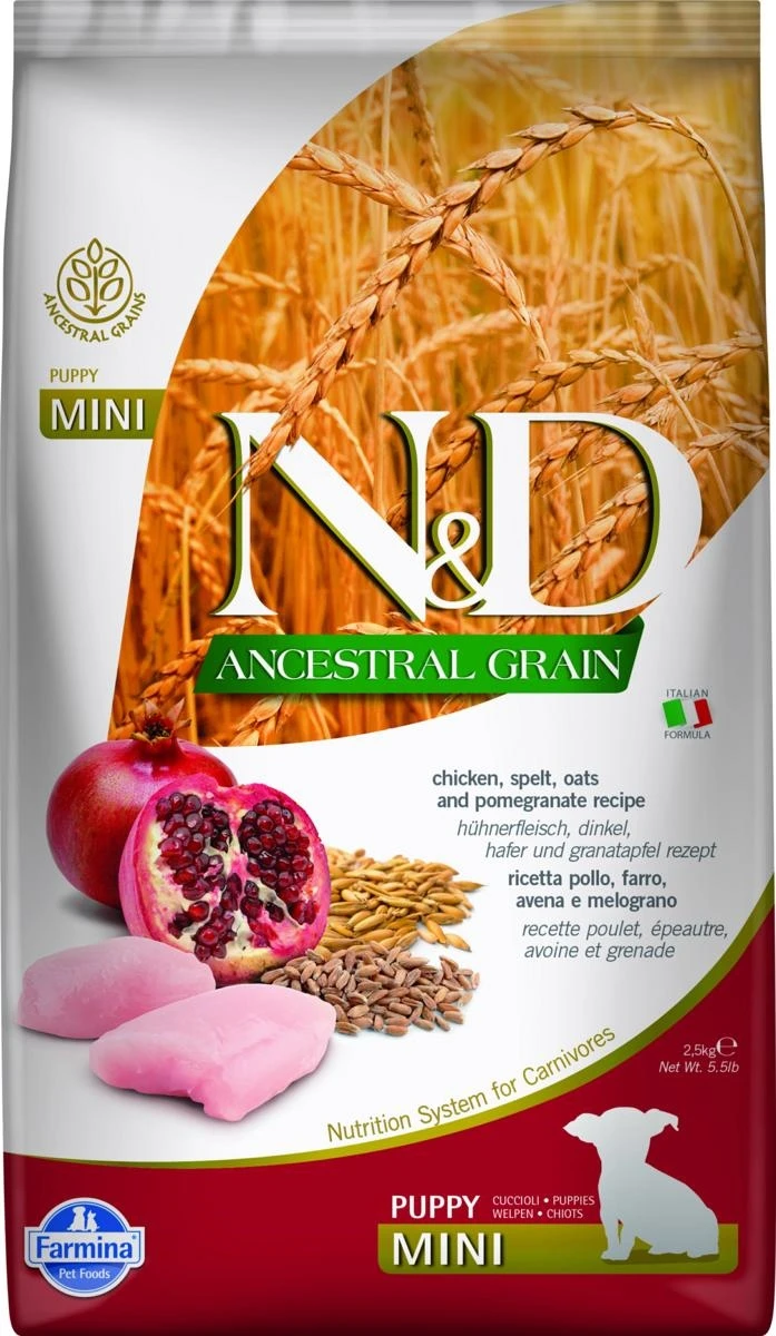 ND Dog Ancestral Mini Puppy Pollo/Melogano 2,5 kg - Farmina