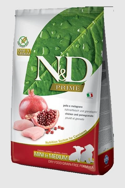 ND Dog Prime Mini/Mediun Puppy Pollo/Melograno 7kg - Farmina