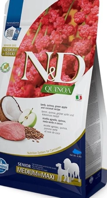 ND Dog Quinoa Medium/Maxi Senior Agnello/Mela/Cocco - Farmina