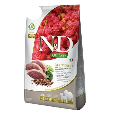 ND Dog Quinoa Medium/Maxi Neutered Anatra/Broccoli/Asparagi 12kg