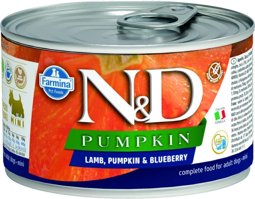 ND Umido Dog Pumpkin Mini Agnello/Mirtillo 140g - Farmina