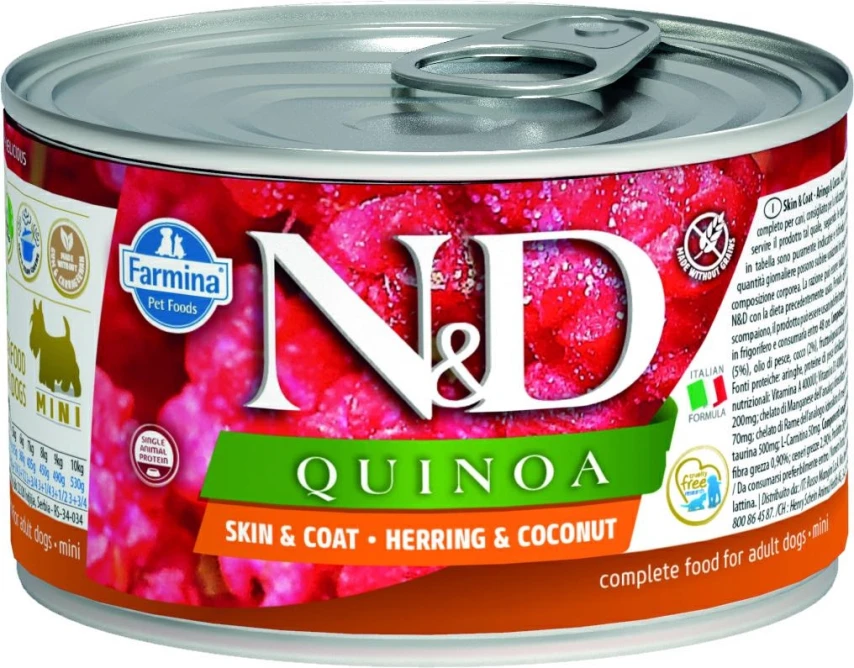 ND Umido Dog Quinoa Skin Aringa/Cocco - Farmina