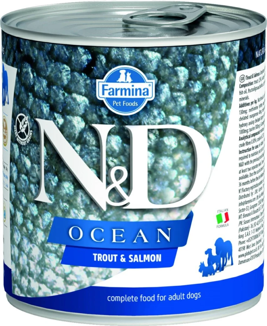 ND Umido Dog Ocean Trota/Salmone 285g - Farmina