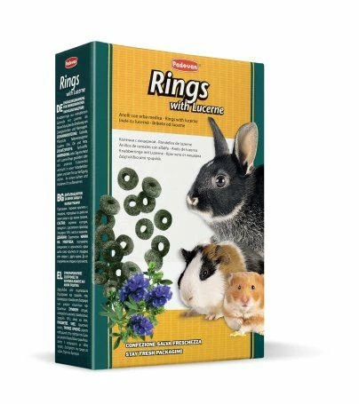 PADOVAN Rings Lucerne 150g - Mangime per Roditori