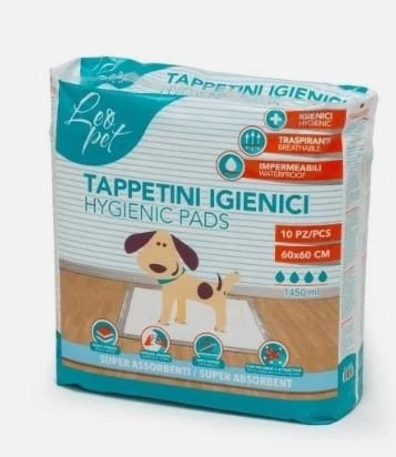 LEO TAPPETINI ASSORBENTI 60X60 CM - LEOPET, 10 PZ