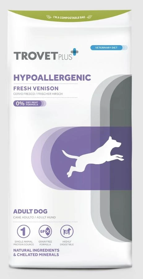 TROVET DOG HYPOALLERGENIC CERVO KG 3 - Mangime Dietetico