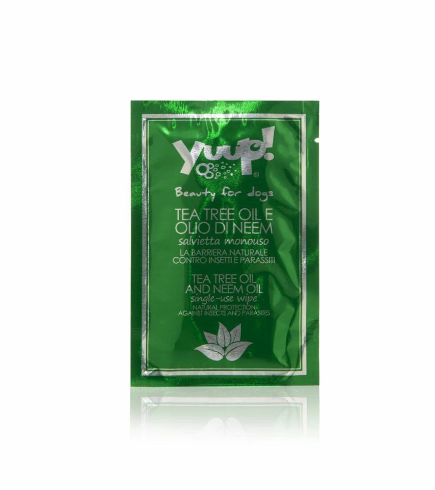 Yuup Salviette Tea Tree Oil e Olio di Neem - Igiene per Cani
