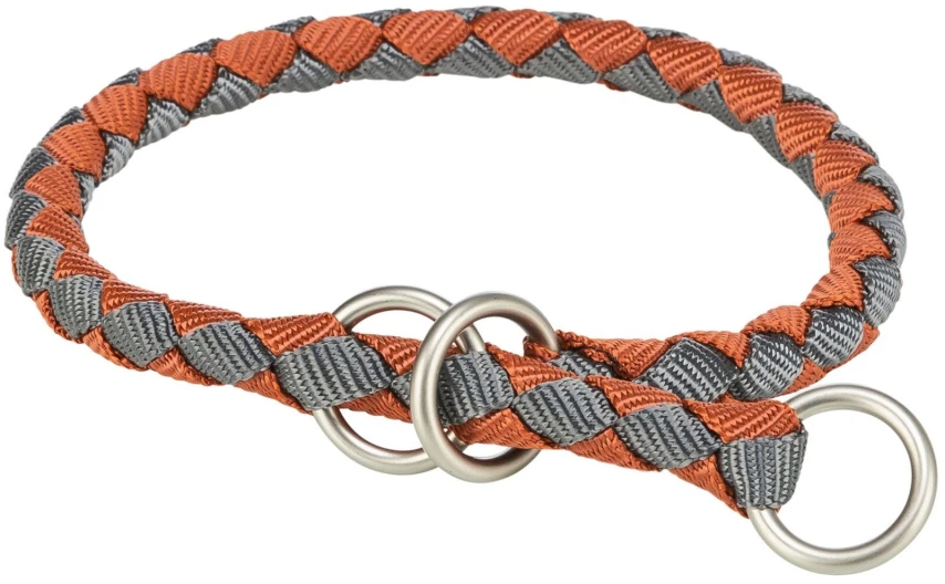 Cavo Collare Semistrangolo TRIXIE - S-M: 35-41cm/ø12mm, Ruggine/Grigio