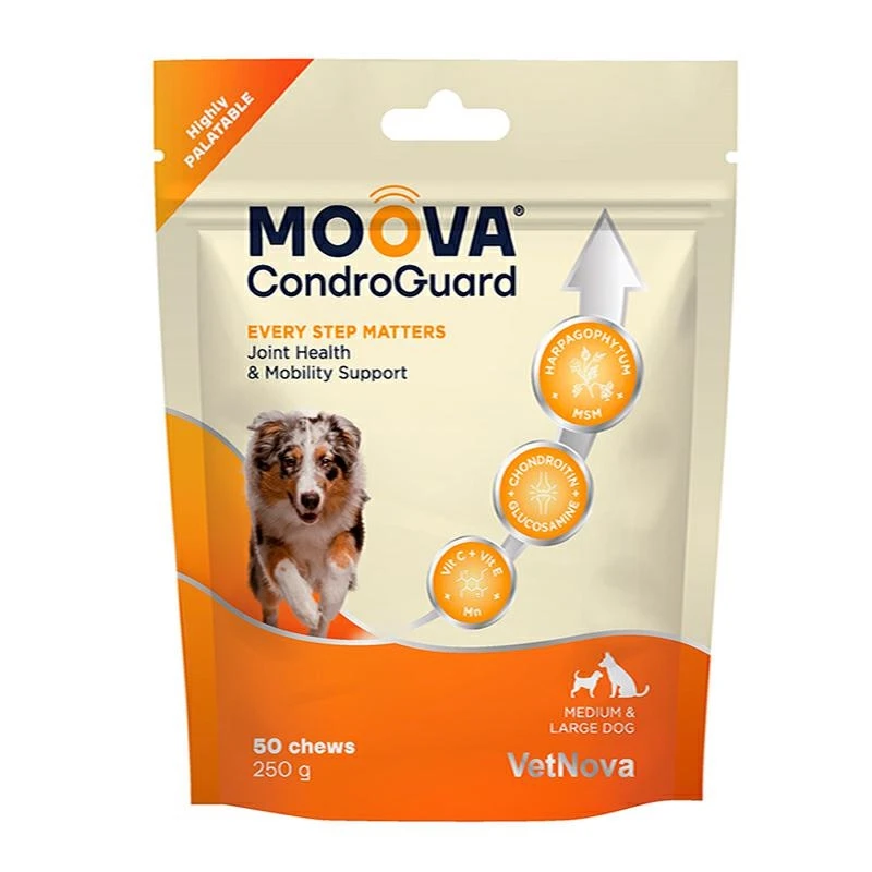 VETNOVA Moova Condroguard M/L Dog 50 Chews 250g