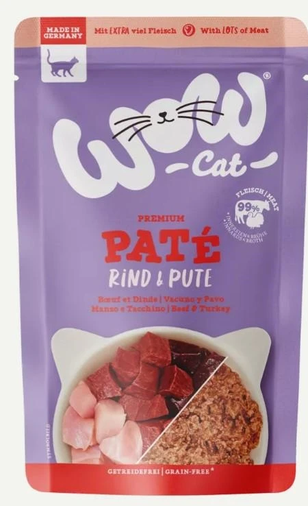 Pâté di Manzo e Tacchino per Gatti WOW - 12 x 125 g