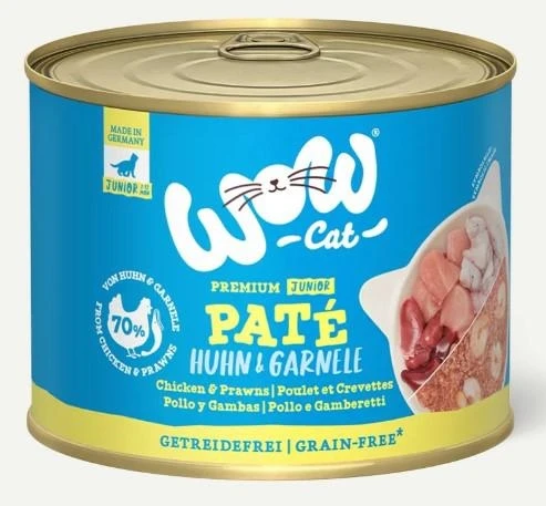 WOW Cat Junior Pollo/Gamberetti 200g - Mangime Umido per Gatti