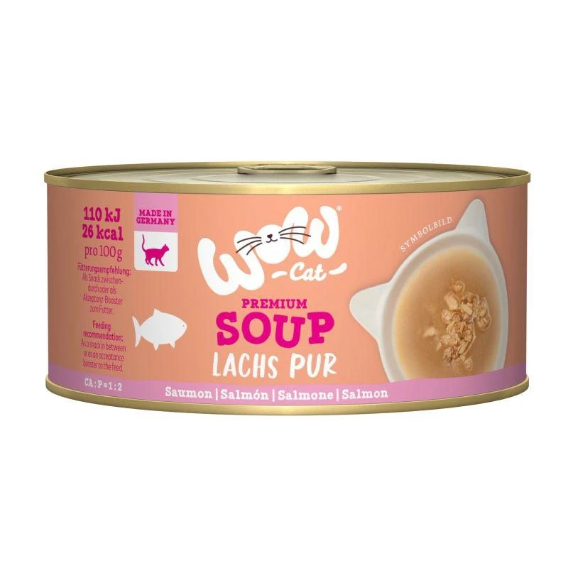WOW Cat Zuppa con Salmone 70g