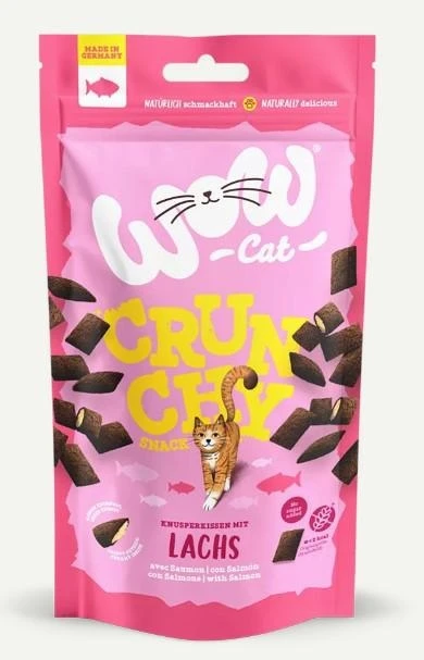 WOW Cat Crunchy Snack con Salmone 60g