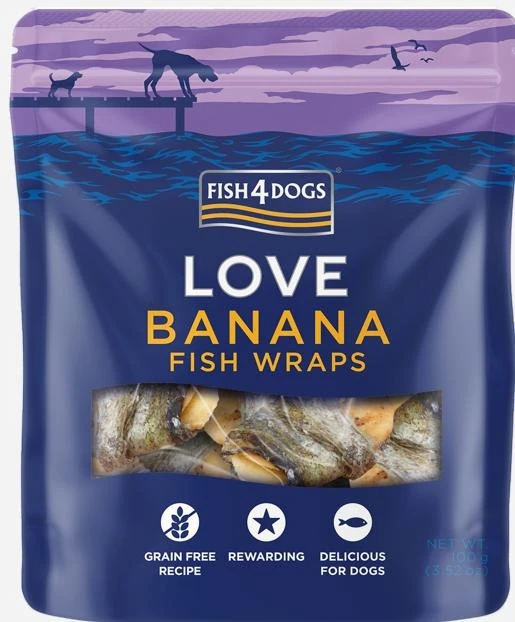 Fish4Dogs Love Involtini Pesce/Banana 100g