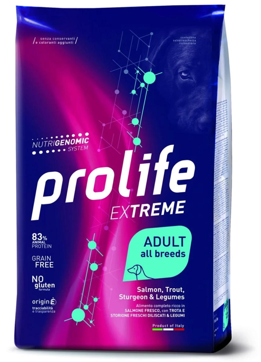 Prolife Dog Extreme Salmone/Trota/Storione/Legumi 10kg