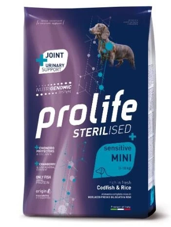 Prolife Dog Sterilized Sensitive Mini Merluzzo/Riso KG 2