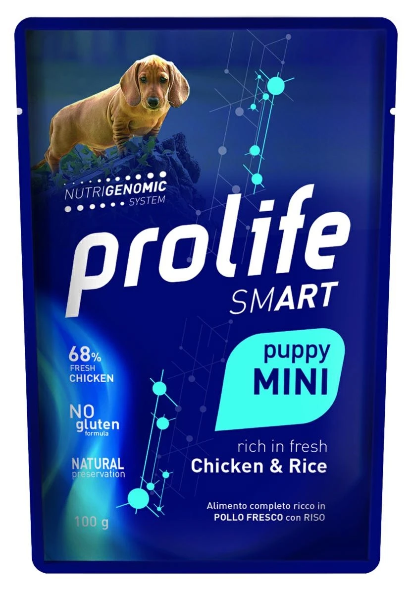 Prolife Dog Umido Smart Buste Puppy Mini Pollo/Riso 10 x 100g