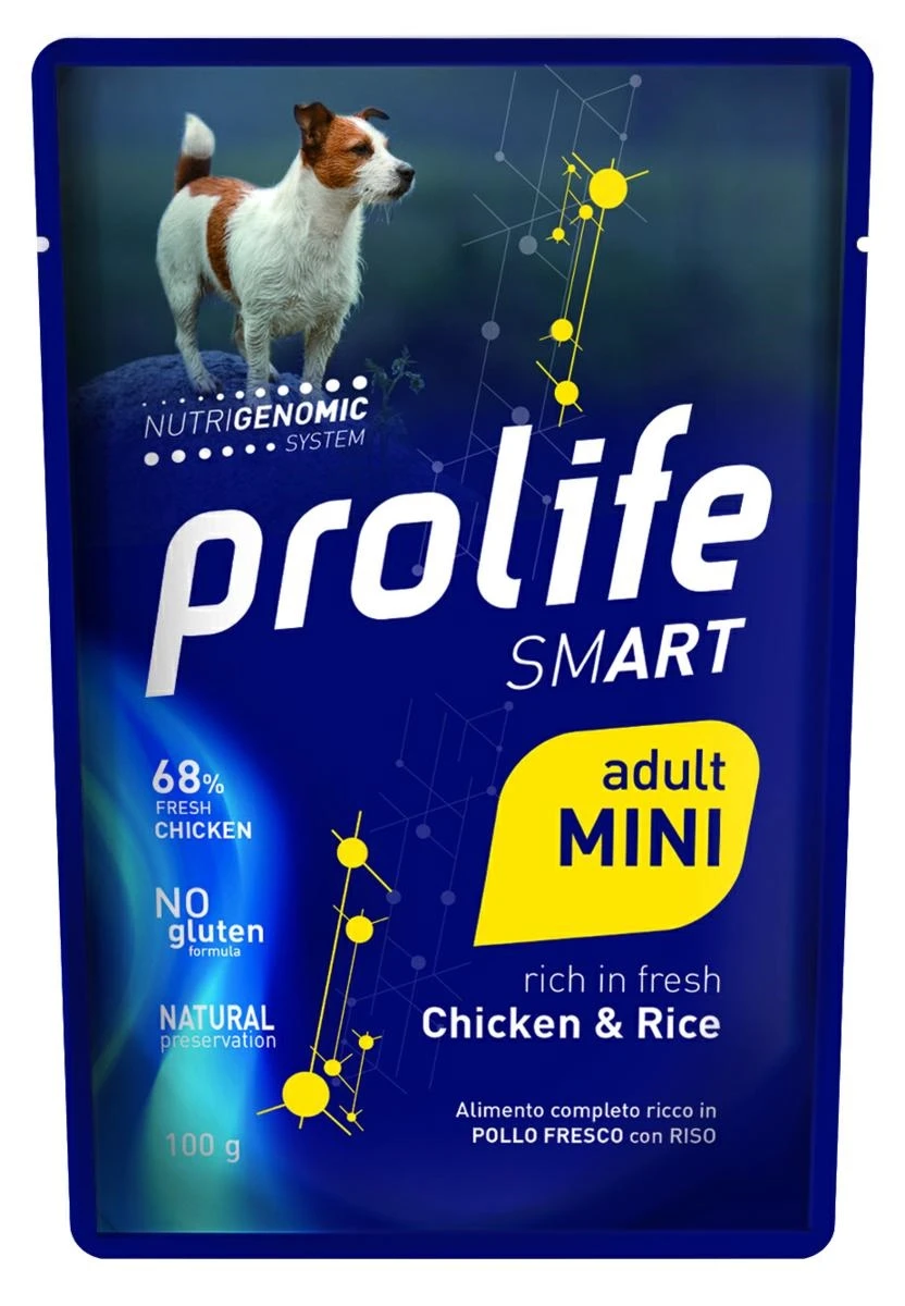 Prolife Dog Um Smart Buste Mini Pollo/Riso 10 x Gr 100