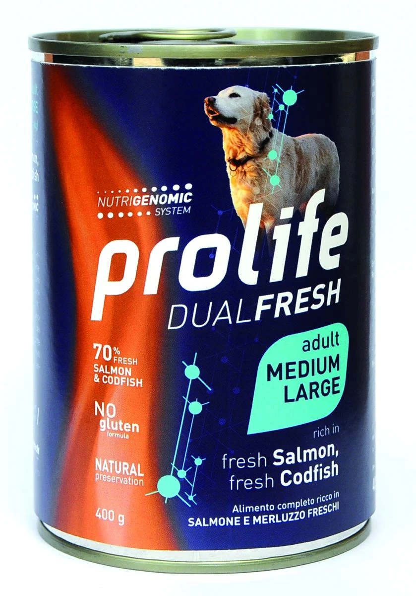 Prolife Dog Um Dual Medium/Large Salmone 400g