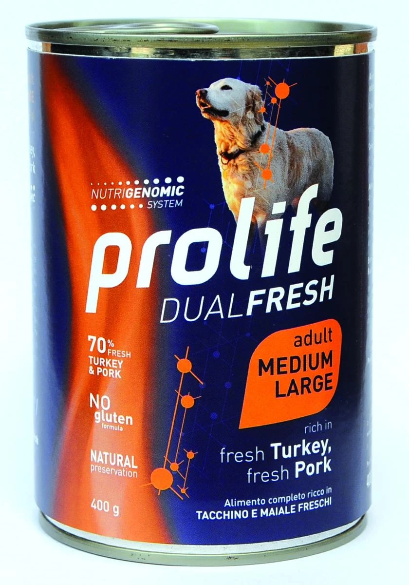 Prolife Dog UM Dual Medium/Large Tacchino 400g