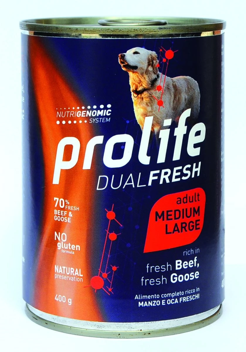 Prolife Dog Um Dual Medium/Large Manzo 400g