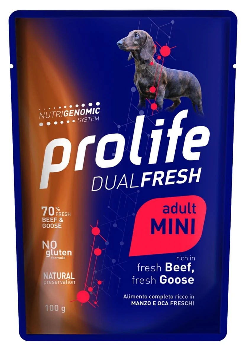Prolife Dog UM Dual Buste Mini Manzo 10 x Gr 100