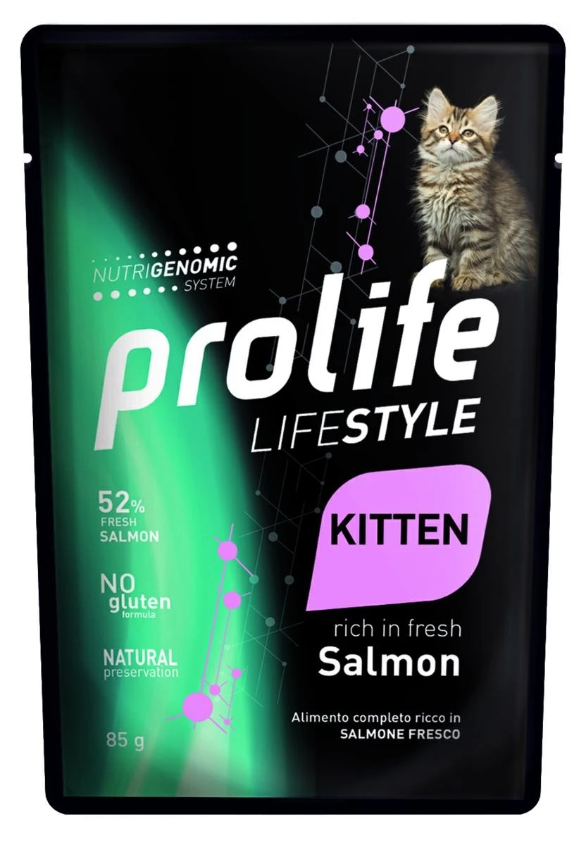 Prolife Cat Um Life Buste Kitten Salmone 12 x 85 g
