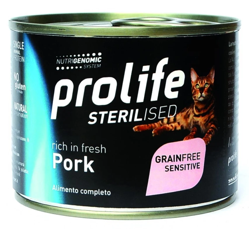 Prolife Cat Um Sterilized Maiale 200g