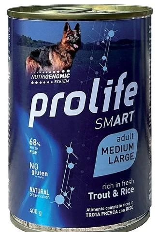 Prolife Dog Um Smart Medium/Large Trota/Riso 400g