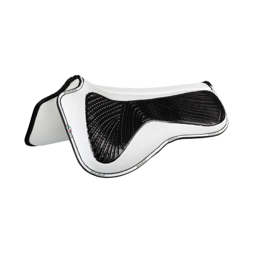 Acavallo Compensatore Dressage MF DS SW-3DS camoscio con grip gel - Unica Bianco