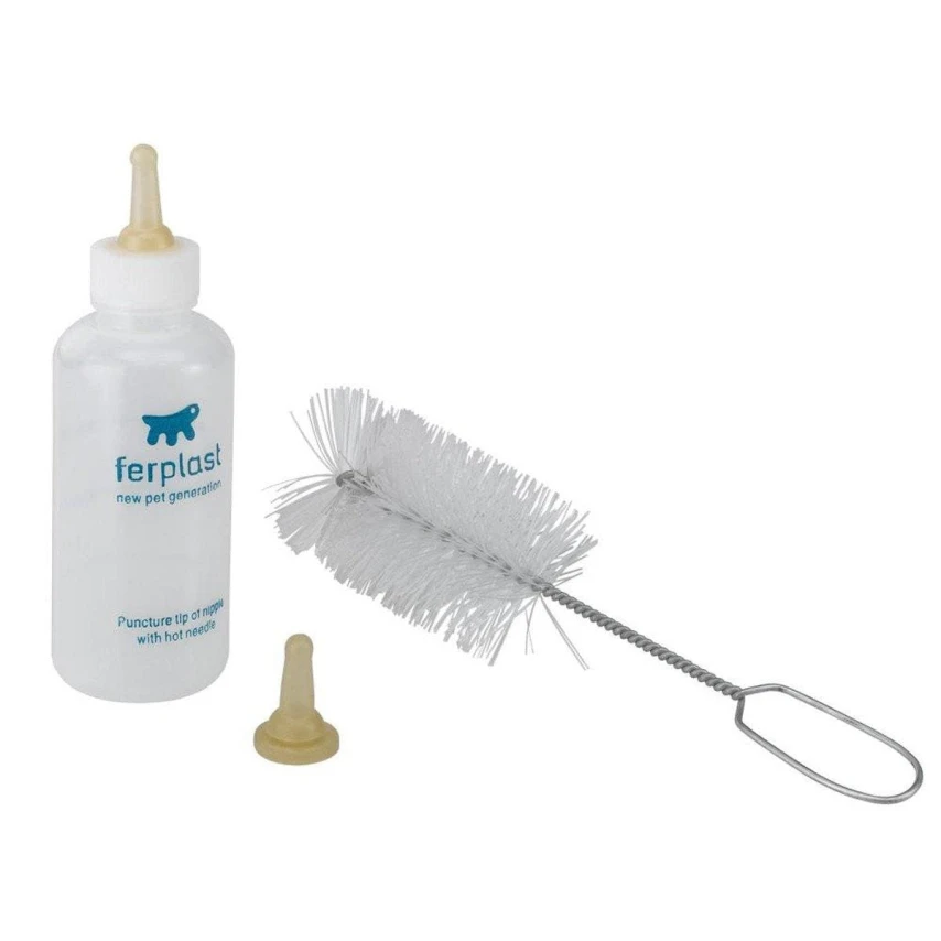 Biberon cuccioli e gattini Ferplast 120 ml con scovolino